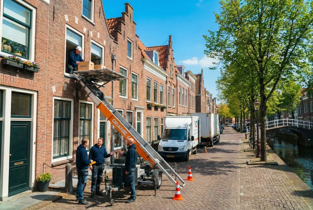 Aanhangerlift bij woning in Alphen aan den Rijn