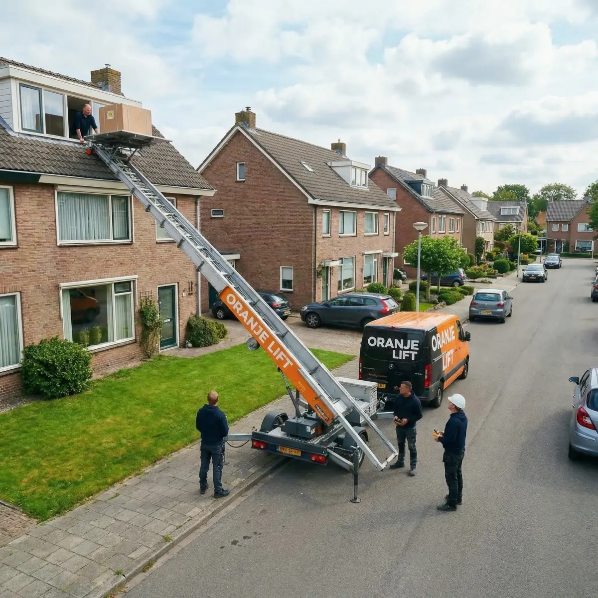 Verhuislift geplaatst in woonwijk Alphen aan den Rijn